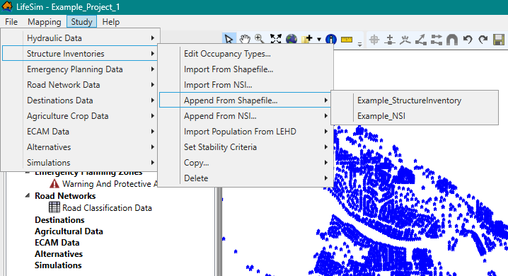 Study Menu - Structure Inventories - Append From Shapefile