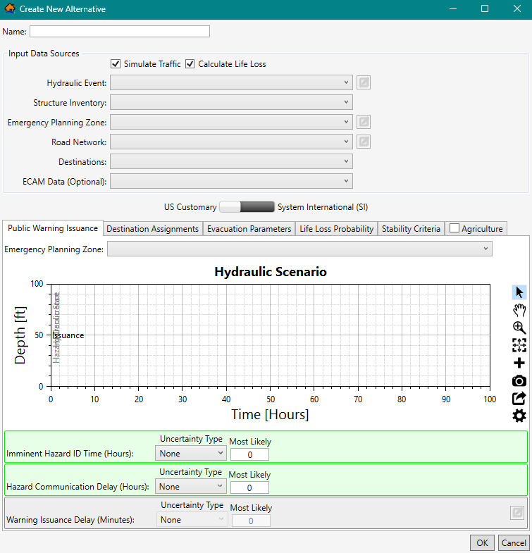 Create New Alternative Dialog Box