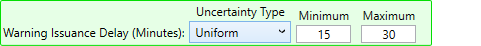 Warning Issuance Delay – Uniform Uncertainty Type Example