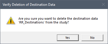 Verify Deletion of Destination Data Message Window