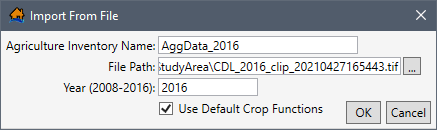 Example – Import From File Dialog Box
