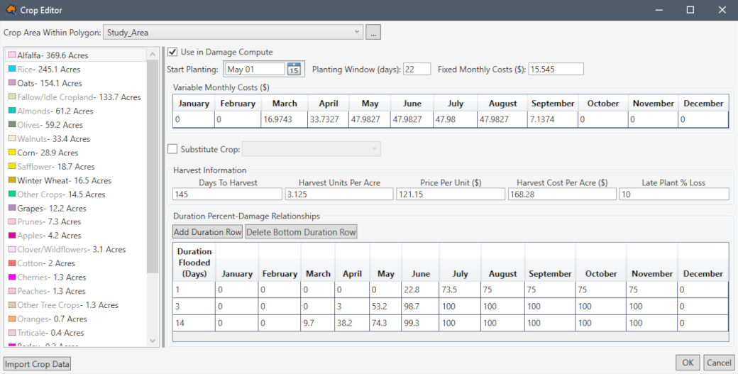 Example – Crop Editor with Default Crop Functions Loaded