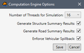 Computation Engine Options Dialog Box