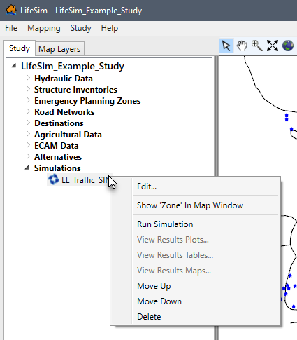 LifeSim Study Tree - Individual Simulation - Shortcut Menu