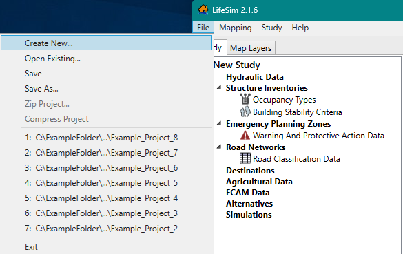 File Menu > Create New
