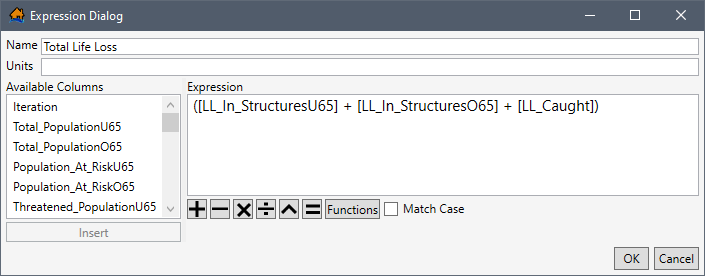 Example: Expression Dialog - Edit Existing