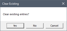 Clear Existing Dialog Box
