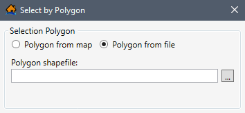 Select by Polygon Dialog Box - Polygon from file option