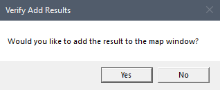 Verify Add Results Message Window