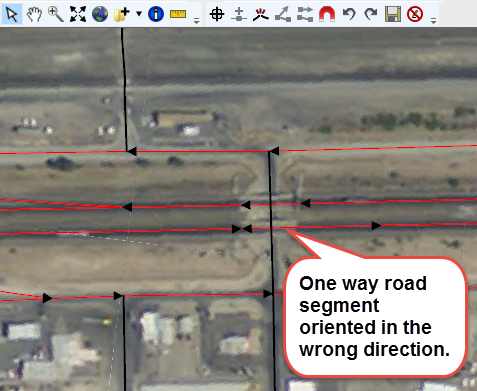 Example: One-Way Road Segment in LifeSim – Set in the Wrong Direction