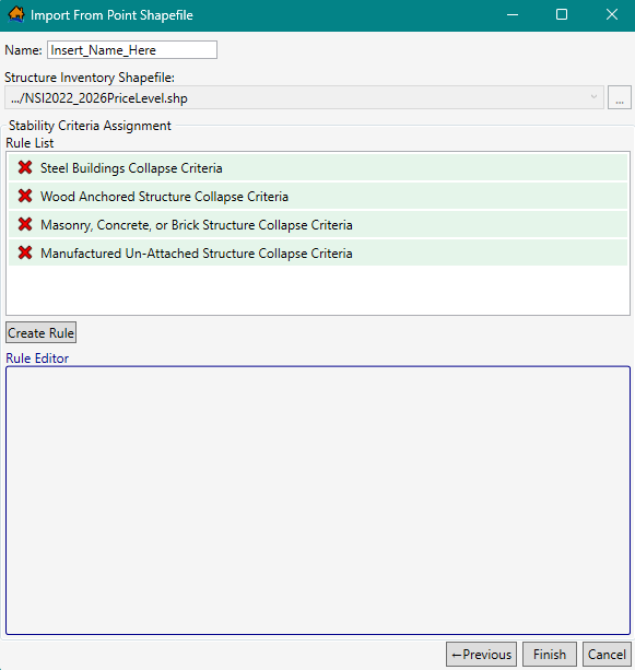 Default Construction Type Assignments