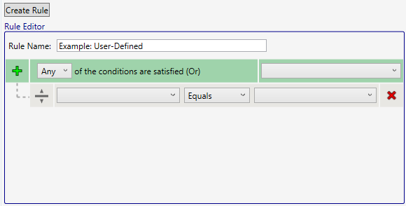 Import From Point Shapefile – Create New Rule – Rule Editor Example