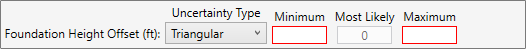 Foundation Height Offset Uncertainty – Triangular Example