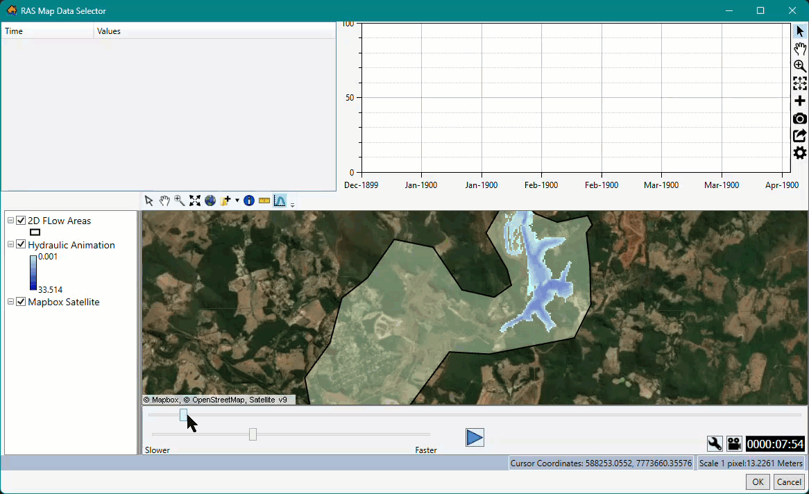 Example – Import from Map: RAS Map Data Selector Dialog Box
