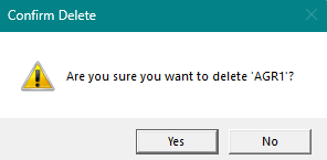 Occupancy Type Editor – Delete Selected Occupancy Type - Confirm Delete Window