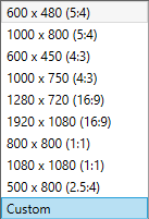 Default Save Plot Sizes