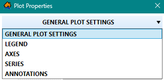 Plot Properties - Dropdown Menu