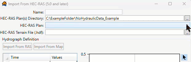Empty HEC-RAS Plan Dropdown Menu if Lack of Data