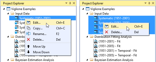Project Explorer Element Right-Click Menu.