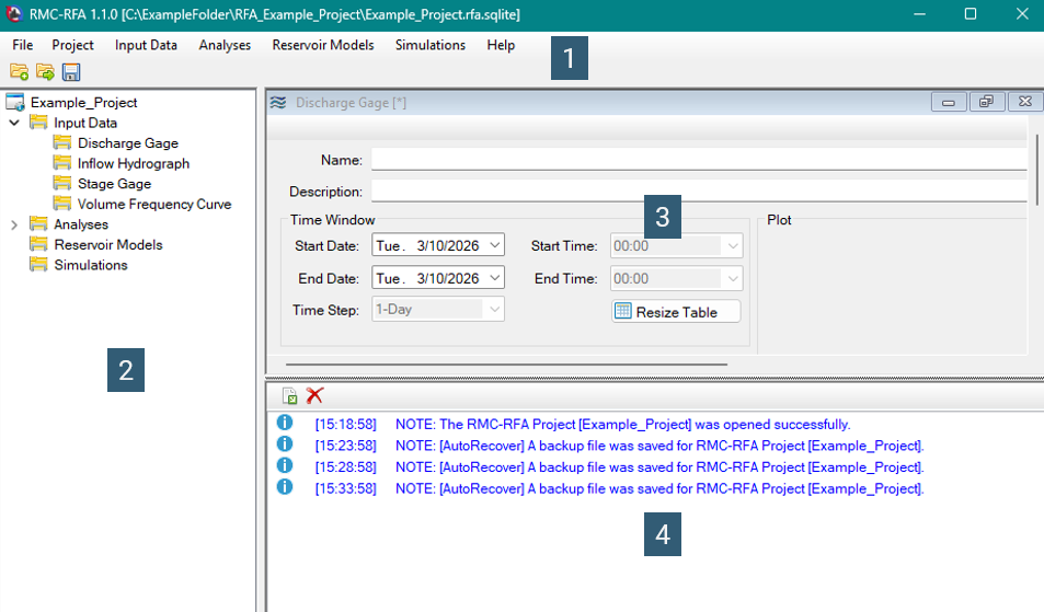 RMC-RFA user interface.