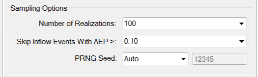 Sampling options tab.