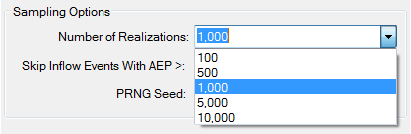 Number of realizations options.