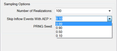 Skip inflow events with options.