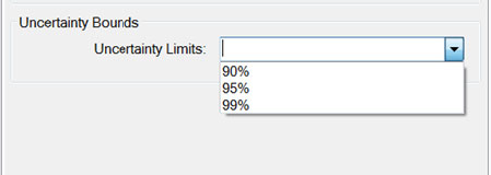 Uncertainty bounds tab.