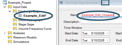 Display when a window is being edited and has not been saved yet.