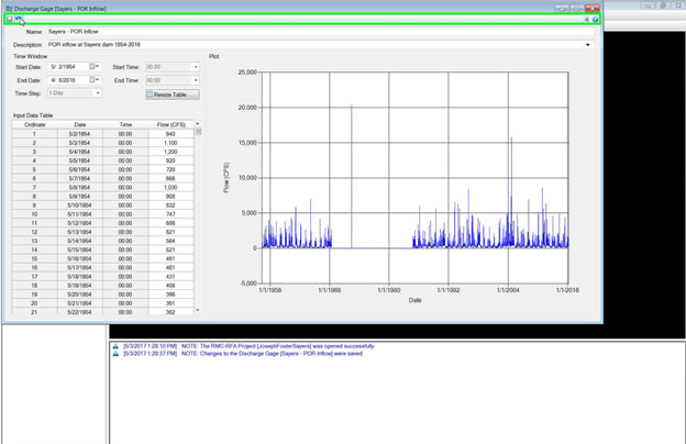 Undocked input window. Note revert changes and save buttons on the Input Window toolbar.