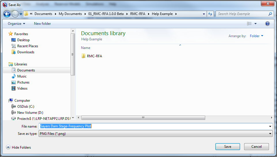 Dialog for saving chart image.