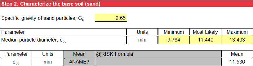 Step 2 of Brauns worksheet: Probabilistic input without using @RISK.