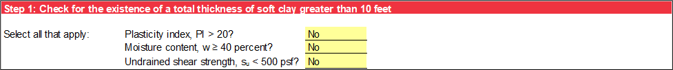 Step 1 of ASCE 7-16 worksheet.