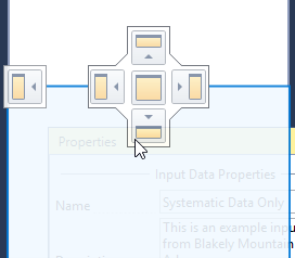 The document is being docked into a new location using the placement guide.
